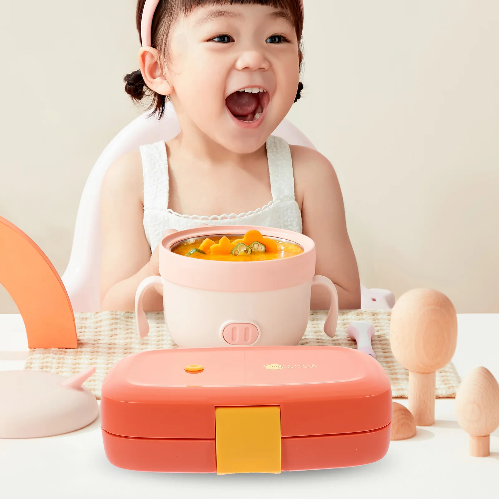 1 Set Stainless Steel Airtight Lunch Container With Tableware Sealing Food Storage Box For Snacks Fruits Dessert