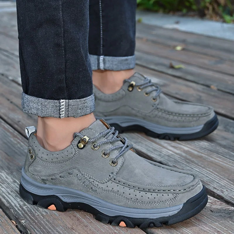 

Новая мужская обувь большого размера 46, обувь в стиле ретро, легкая уличная повседневная мужская обувь на толстой подошве, дышащие низкие туфли на плоской подошве