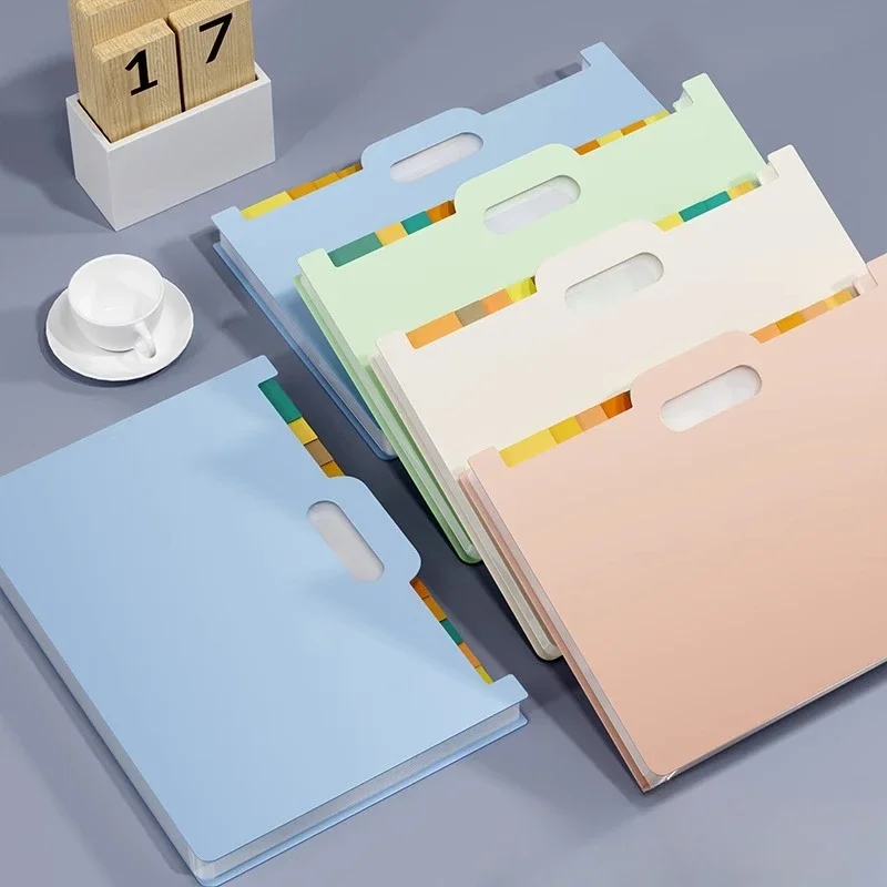 13 Grids File Bag Examination Paper Storage Multilayer File Folders Students with Classification Expansion Bag Office Supplies