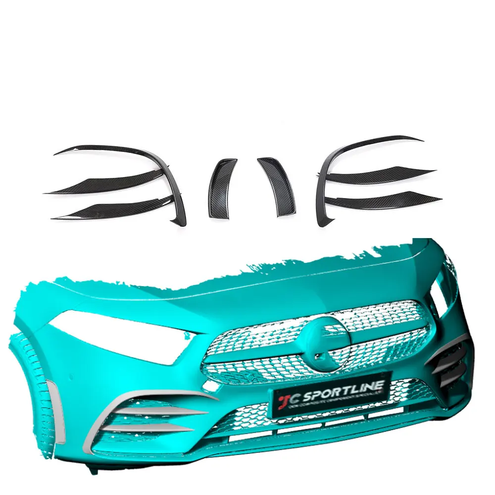 

Передние канавки W177 с вентиляционными отверстиями бампера из углеродного волокна для Mercedes Benz A250 Sport, 4-дверные 19-20