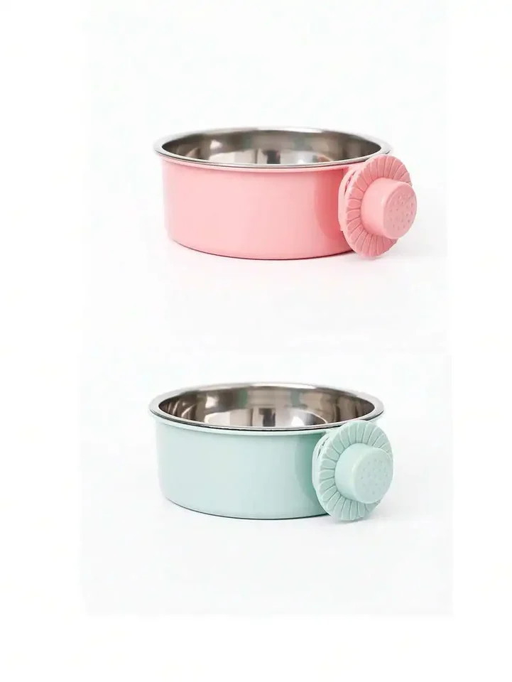 Detachable Stainless Steel Hanging Dog Bowl