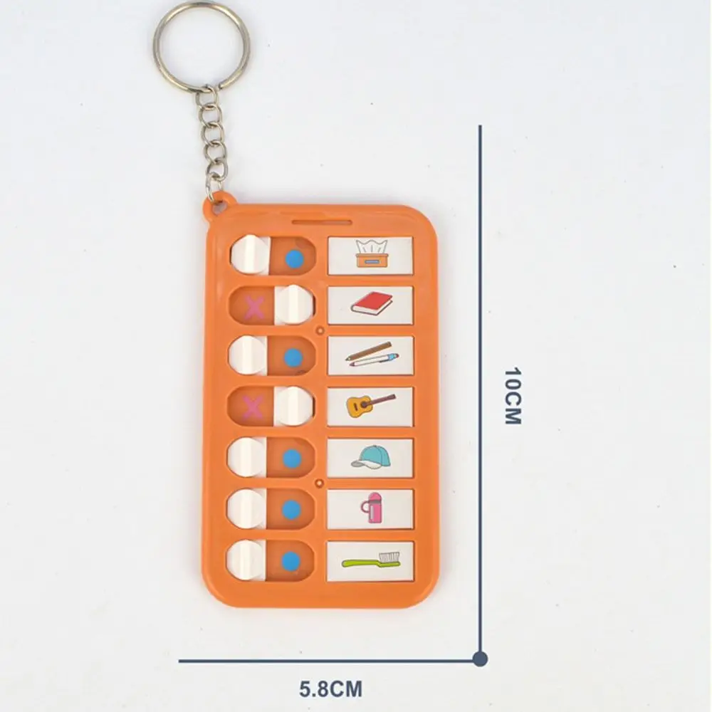Self-disciplined Good Habit Punch Card Detachable Schedule Memo Self-discipline Punch Card Keychain Efficient