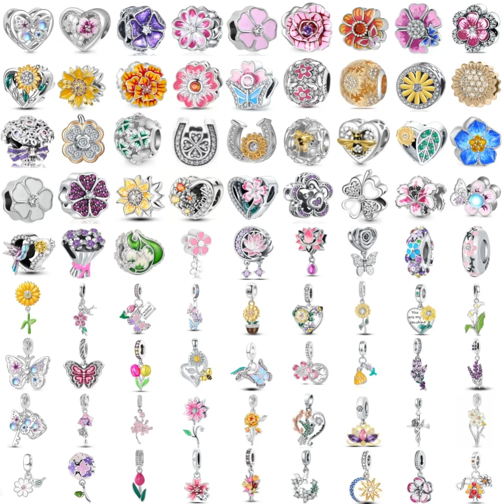 

2026 European new butterfly bead pendant, 925 silver, suitable for original bracelet DIY accessories and exquisite jewelry