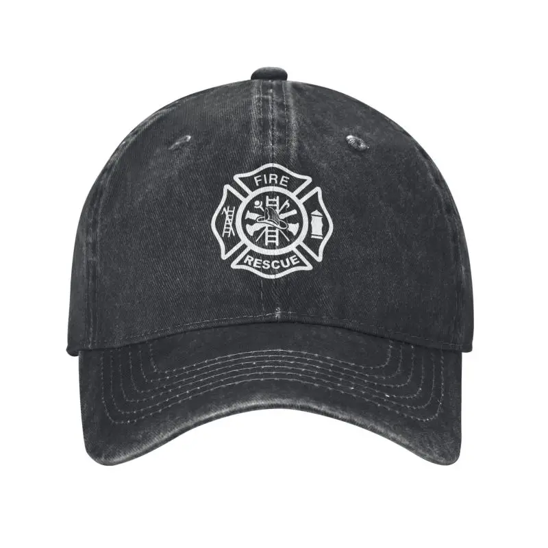 Custom Fire Rescue Firefighter Baseball Cap Outdoor Cotton Snapback Hats Men Women's Adjustable Dad Hat