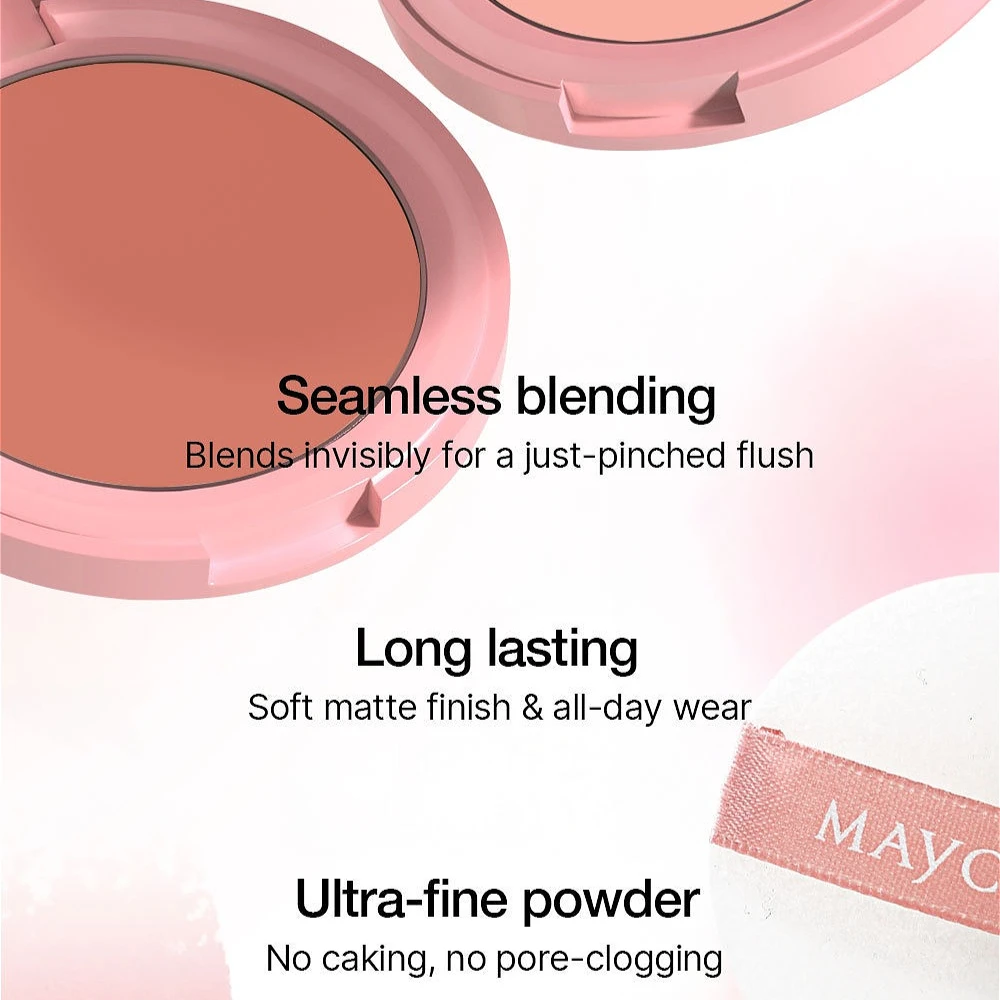 4-kleuren mat multifunctioneel gezichtspalet - Fluweelachtige Crimson Shades Blush & Oogschaduw Langdurig, verbetert de teint