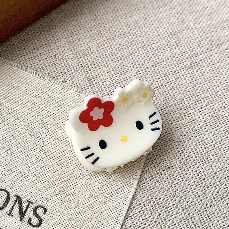 Sanrios Hair Accessories Anime Figures HelloKittys Acrylic Headwear Cute Cartoon Animal Hair Clips  Headwear Decorate Craft Gift