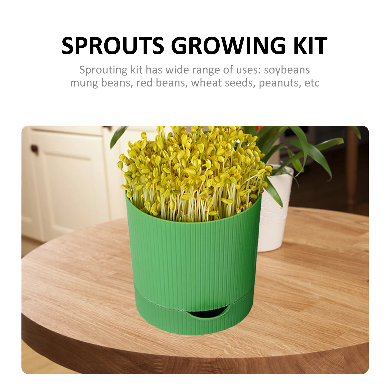 

1 Set Bean Sprouts Planting Pot Plastic Germination Device Sprouting Kit Microgreens Growing Tray Indoor Seed Sprouter