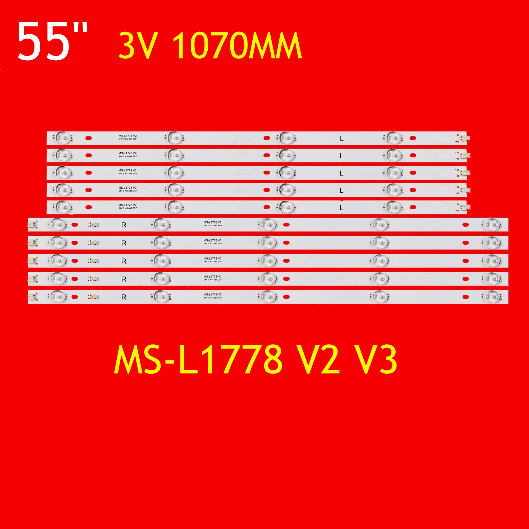 Led Tv Backlight Strip Voor MC-32A/5810 SH-55A/5565 55s100t2 TVS-S5505MC 55s01ud318b 4ktlf55 MS-L1778 V2 V3