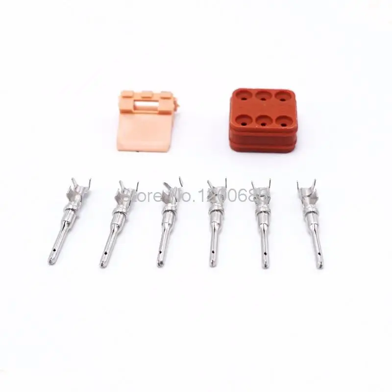 10Kits Male 6 Pin/Way Deutsch Car Boat Waterproof Sealed Auto Electrical Wire Connector Plug DT04-6P