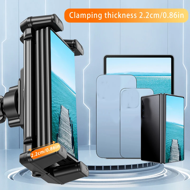 Dashboard Tablet Holder for Car Suction Cup Car Windshield Mount with Large Clamp for All 5"-15" Tablet and phone Devices