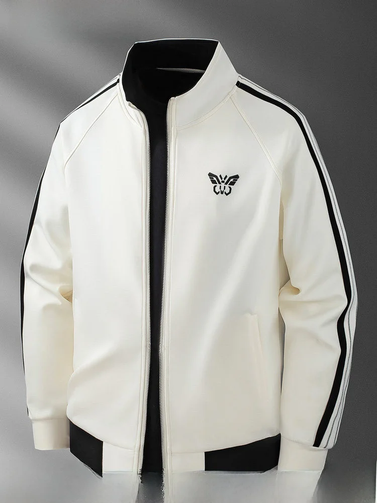 

Модная осенне-зимняя мужская толстовка на молнии с цветными вставками, мягкая, с воздушной прослойкой, воротником-стойкой, повседневная, комфортная