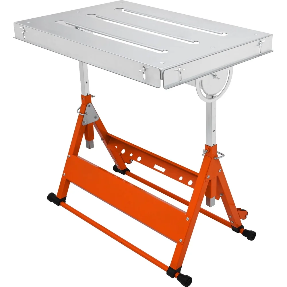 30x20 Welding Table Steel Construction 400lb Capacity Adjustable Height Foldable Design with 3 Slots and Mobility Features