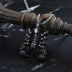 Animal 316L Stainless Steel Animal Scorpion Pendant Necklace For Man Women Party Gift Retro Design