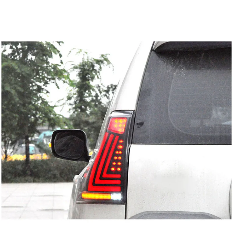 Car LED Rear Taillights for Toyota Prado 13-17 18- Animation Rear Lamps LED Taillight Assembly