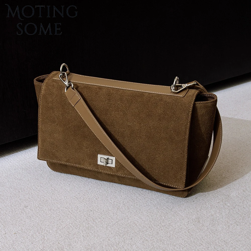 

Motingsome Suede Genuine Grade Bags 2025 New in Handbag Women Messenger Luxury Designer Bag Large Capacity Winter Casual Tote