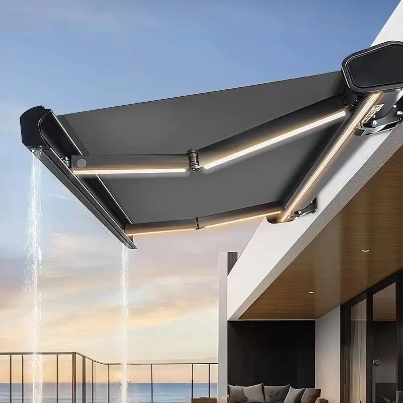 Villa Protects Against Heavy Rainstorms High Quality Sunshade APP Control Modern Intelligent Canopy Various Colors Awning