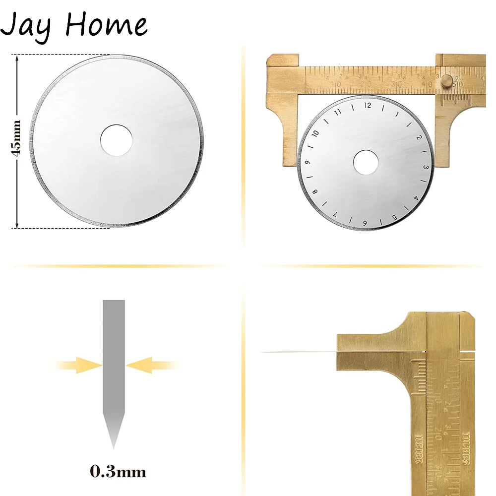 Lame per taglierina rotanti da 45 mm Lama di ricambio per taglierina per tessuto Lama per taglierina per carta Utensili da taglio artigianali per