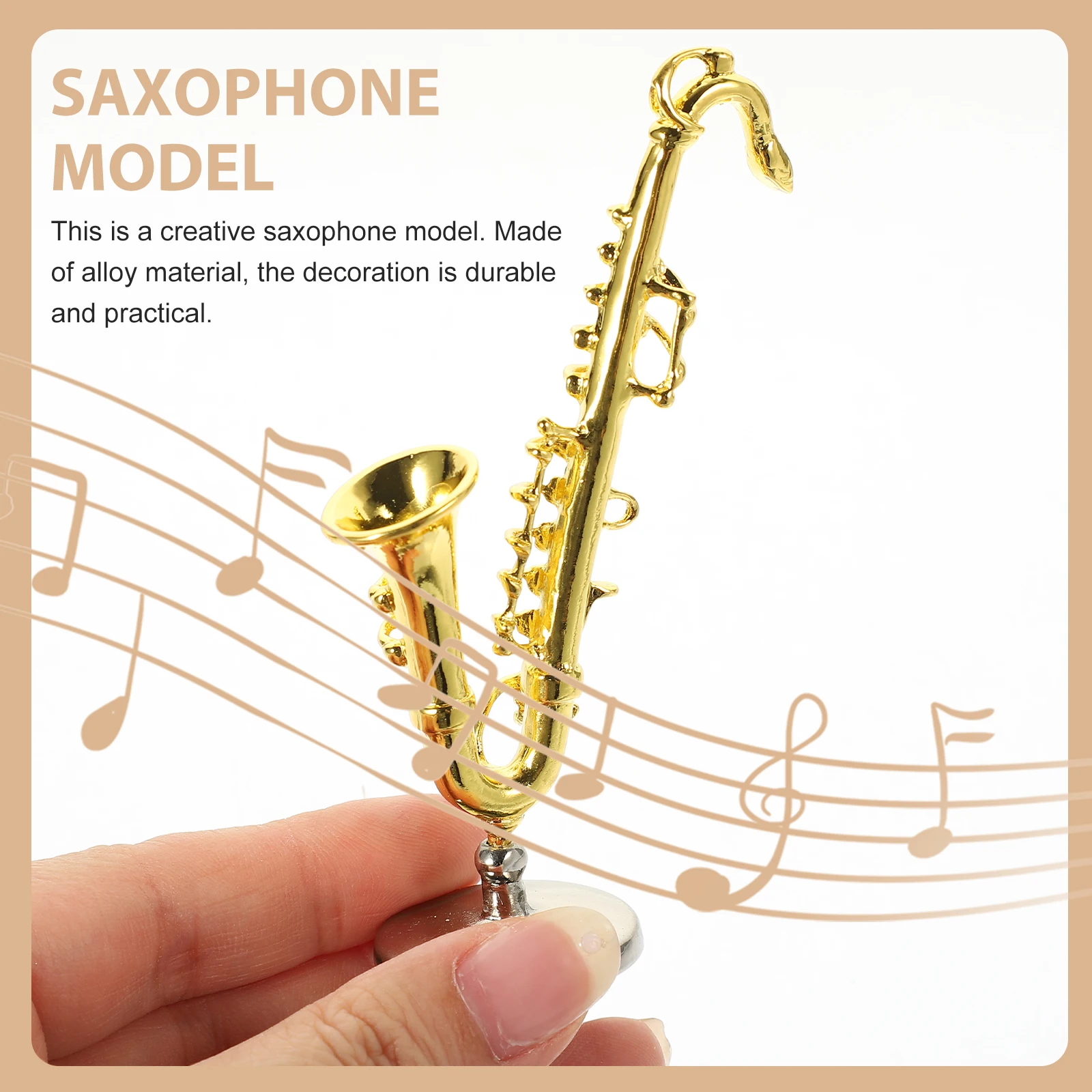 Practical Miniature Saxophone Beautiful Baby Saxophone Model House Mini Musical Instrument Home Decoration Accessories