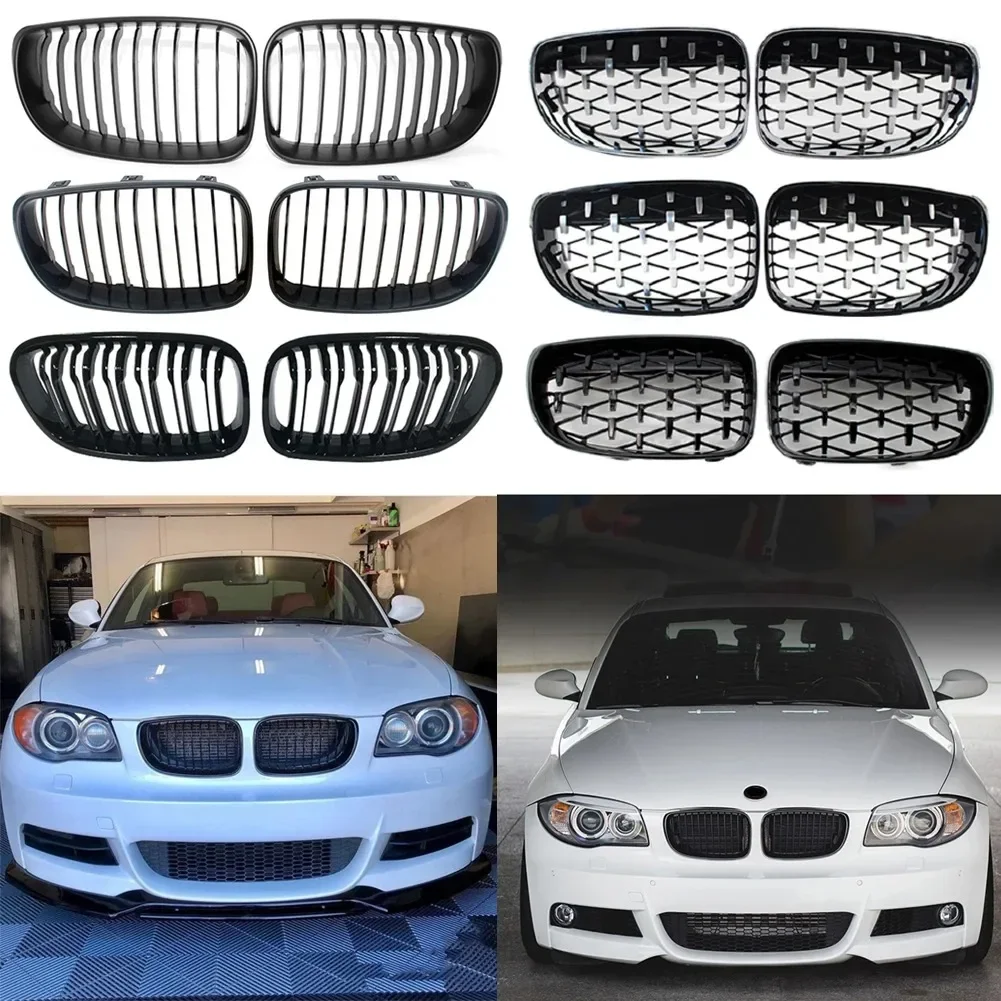 

Front Center Grille Grills Black ABS Fit For BMW E81 E82 E87 E88 1-Series 120d 120i 130i 2008 2009 2010 2011