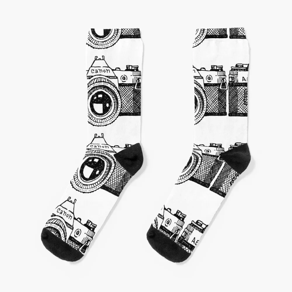 Camera Socks warm winter cartoon Stockings Boy Socks Women's