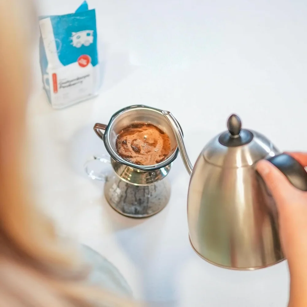 Reusable 304 Stainless Steel Coffee Filter for Kalita Wave 185 Brewer with Super Fine Mesh Filtration and Dishwasher Safe Design