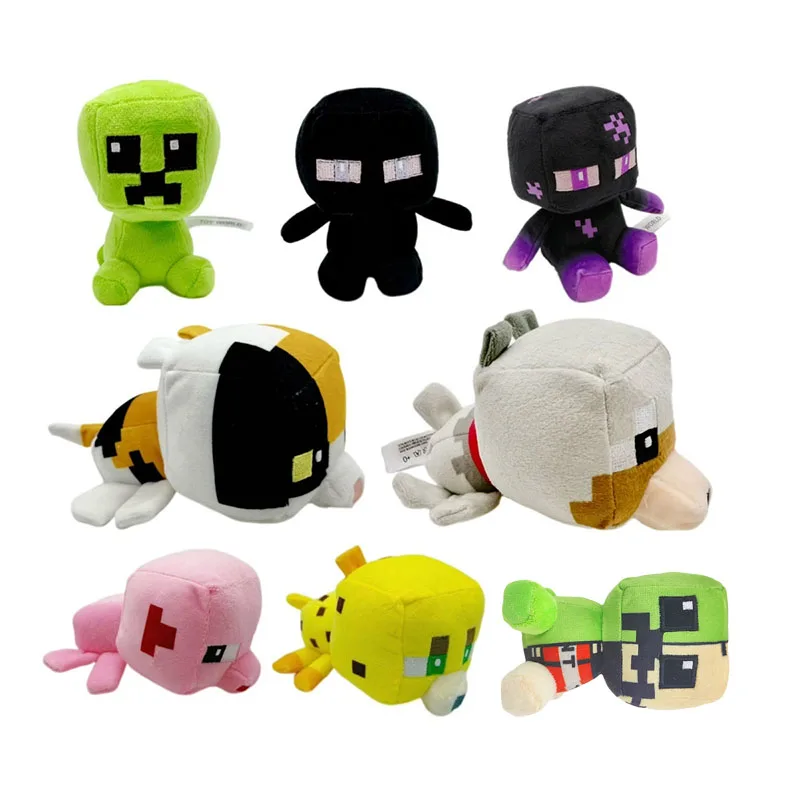 13cm for Minecrafte Game Plush Game Toys Cartoon Backpack Pendant Soft Stuffed Birthday Gift Dolls Toys
