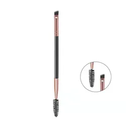 Double-headed Eyebrow Brush Spiral Bevel Makeup Brush Mascara Brush Wooden Handle Single Easy to Carry Beauty Tools