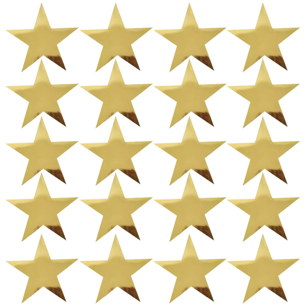 

25Pcs Golden Paper Star Cutouts Decorative Wall Door Window Party Wedding Supplies Paper Star Cutouts Party Props