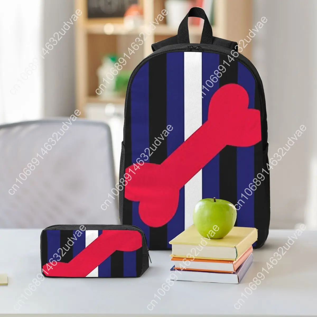 Leather Puppy Pride Backpack Student Boys Girls BookBag School Bag Laptop Shoulder Bags 3ps Insulated Lunch Bag Pencil Case