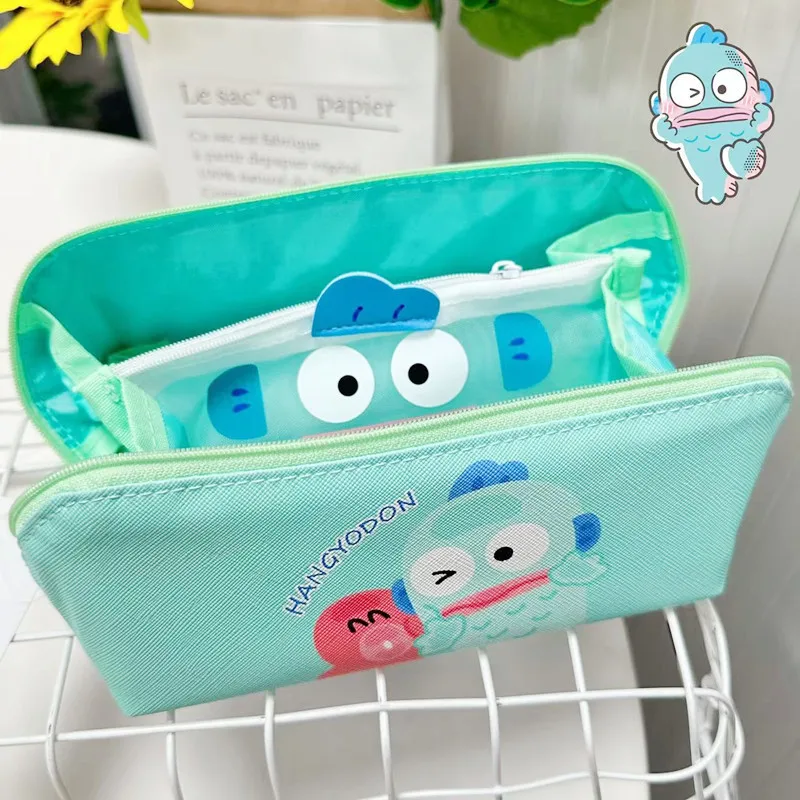 

Kawaii Anime Kuromi My Melody Cinnamoroll Pen Bag Sanrioed Cartoon Stationery Storage Bag Ugly Fish Makeup Bag Gift for Kids