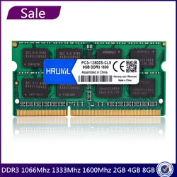 Memoria RAM de 2 GB, 4 GB, 8GB para ordenador portátil, placa de DDR SDRAM, tipo DDR3 DDR3L de 1600/1333/1066/1600/1333/1066 MHz con SO-DIMM