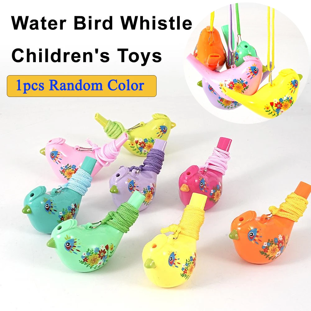 1pcs Bird Water Whistle ABS Colorful Bird Water Whistle Pipe Bird Pipe Outdoor Team Sports Whistle Accessories (Random Color)