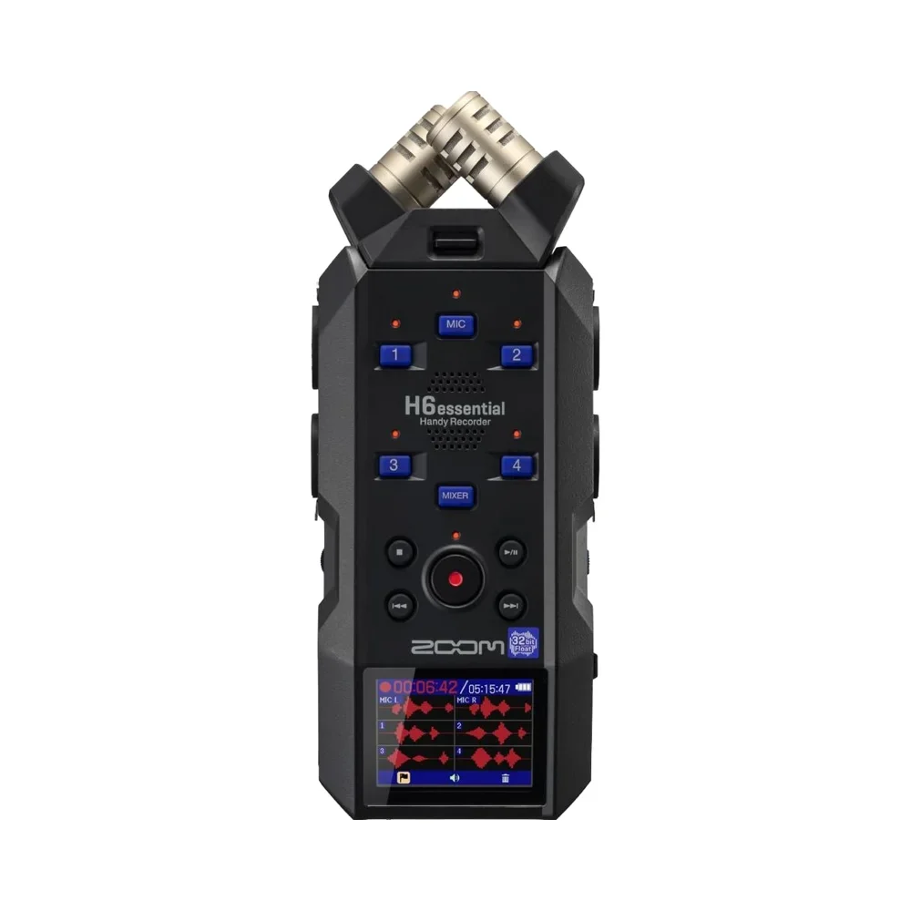 32-Bit Float Field Recorder 6-Track Portable Audio Recorder 4 XLR/TRS Inputs No Gain Staging Unclippable for Podcast Film