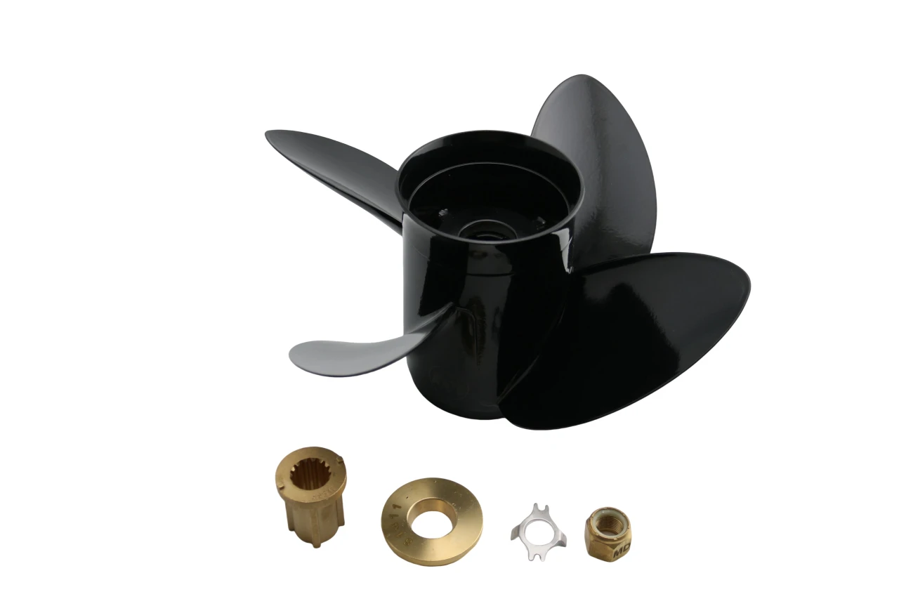 Captain Aluminum Outboard Propeller 14x21 fit Mercury Engines 90CT-400 HP 4 Blades 15 Spline Tooths OEM 48-8M0084496