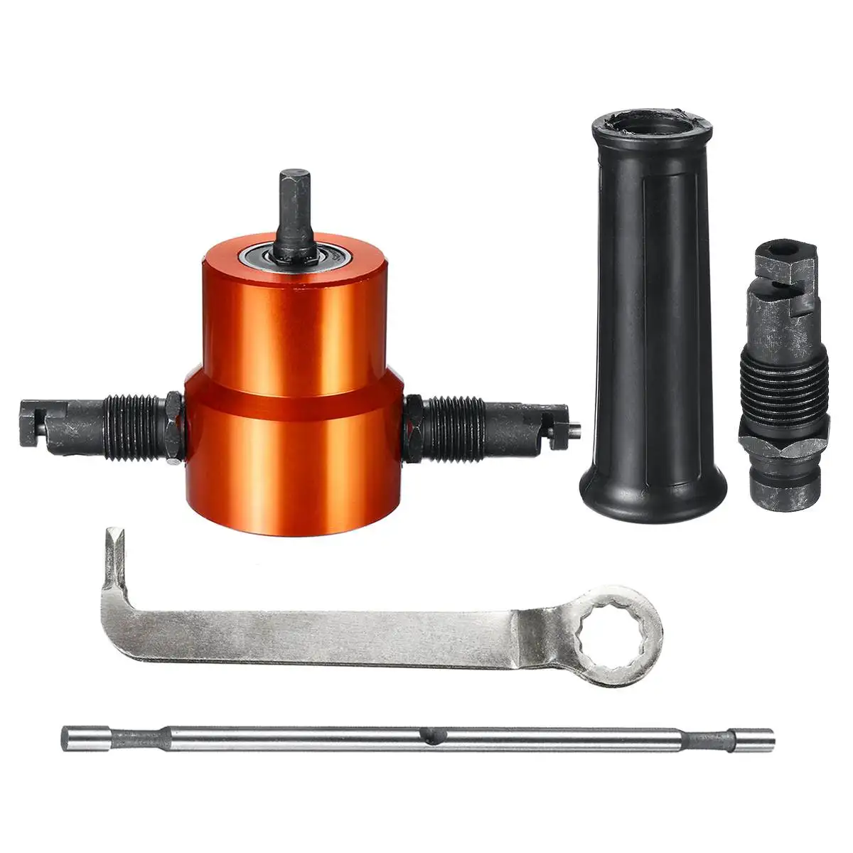 

Electric Sheet Metal Cutting Double Head Nibbler Blade Saw Cutter Tool Drill Accessory Machine Punching Shears Modification