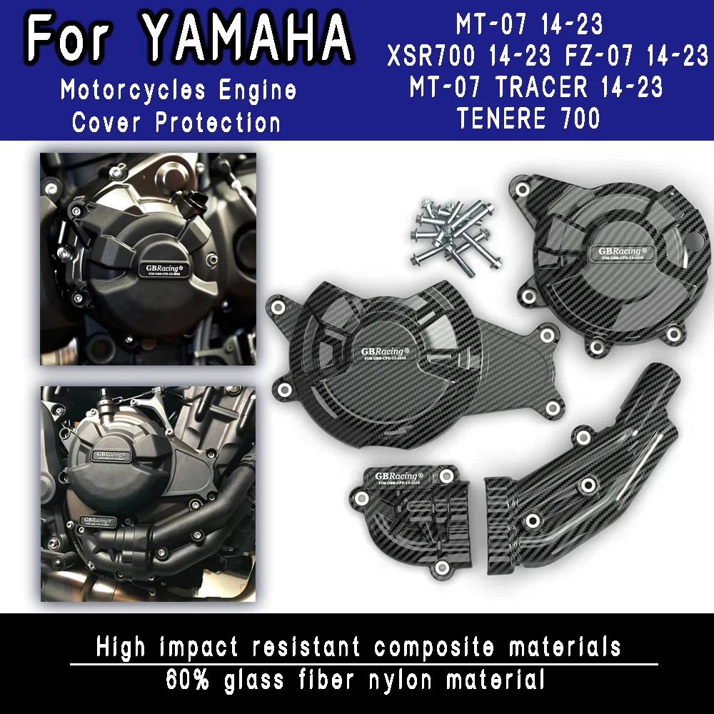 

for YAMAHA MT-07 2014-2023 & XSR700 2014-2023 & FZ-07 14-23 & MT-07 TRACER 14-23 TENERE 700Motorcycles Engine protective cover