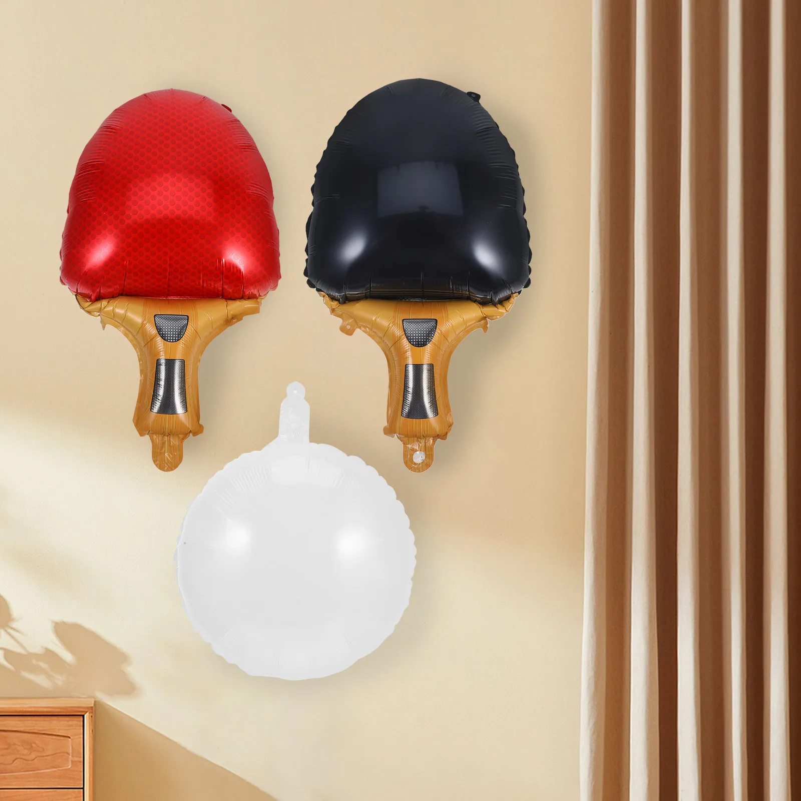 

1 set 1 Set Table Tennis Balloons Aluminum Foil Paddle Party Decoration Birthday Graduation Event Supplies Theme