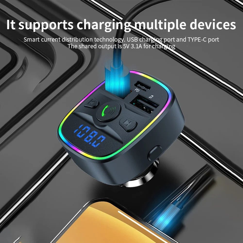 C33 Car MP3 Player Wireless 53 Hands Complimentary Calling FM Transmitter Fast Interior Replacement Parts