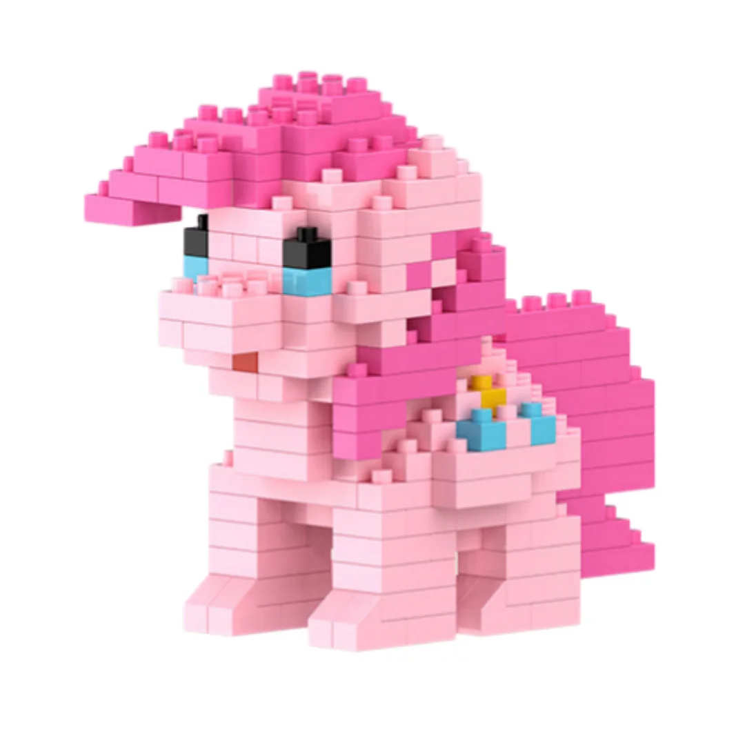 Niedliches Regenbogen-Pony Baustein-Spielzeug Geburtstagsgeschenk Kleine Ornamente – Detail 10