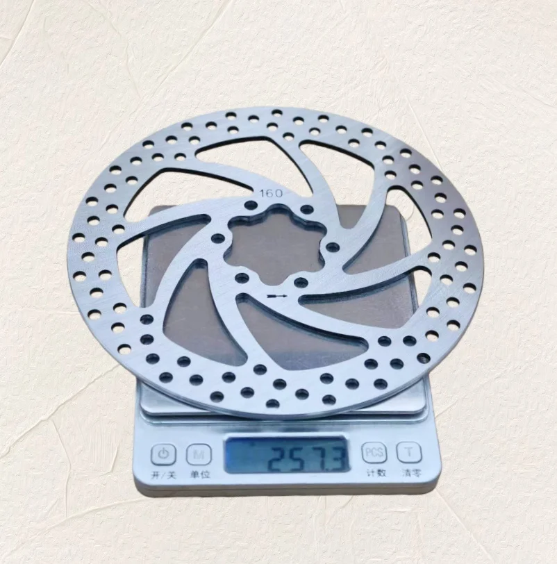 Rotor de frein à disque GUSTAVO pour vélo électrique, épaisseur 2,8 mm, 160/180 mm, super rigidité, installation à 6 boulons, ouverture 44 mm / 48 mm en option 6