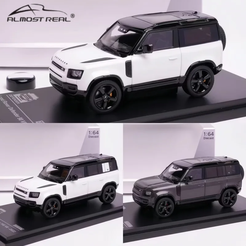 En stock AR 1:64 defender 90 110 defender V8 modelo de coche de simulación fundido a presión de aleación, estatuilla para adultos, juguete para niños, regalo para niños