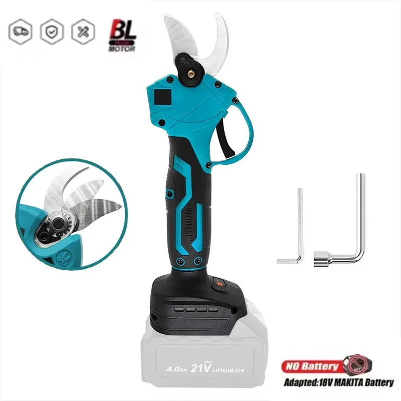 

30MM Cordless Brushless Electric Pruning Shear Tree Bonsai Pruner Branches Cutter Power Tool for Makita 18V Battery(No Battery)