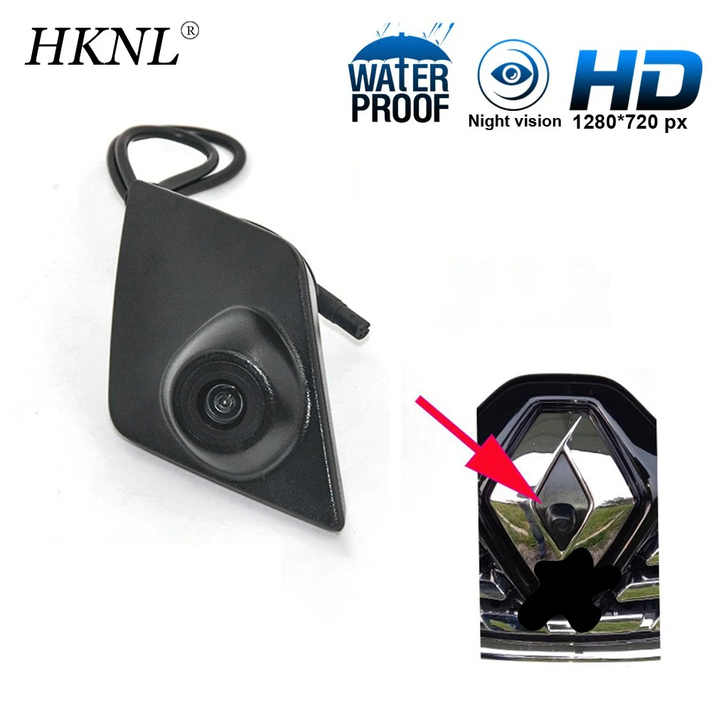 

HKNL For Renault Kadjar Koleos 2016 2017 HD lens CCD Chip car camera front view Badge Emblem Waterproof Einparkhilfe Hilfslinien