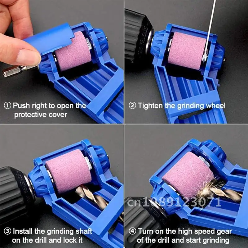 

Grinding Wheel Drill Bit Sharpener Hand Tool 2.0-12.5mm Twist Metalworking Diamond Nail Drill Bits Set Sharpener For Step Drill