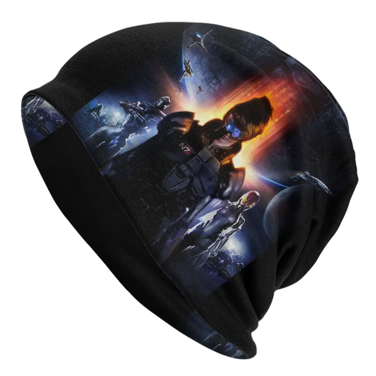 Effect Mass Game Skullies Beanies Hats Autumn Winter Men Women Outdoor Caps Warm Dual-use Bonnet Hats