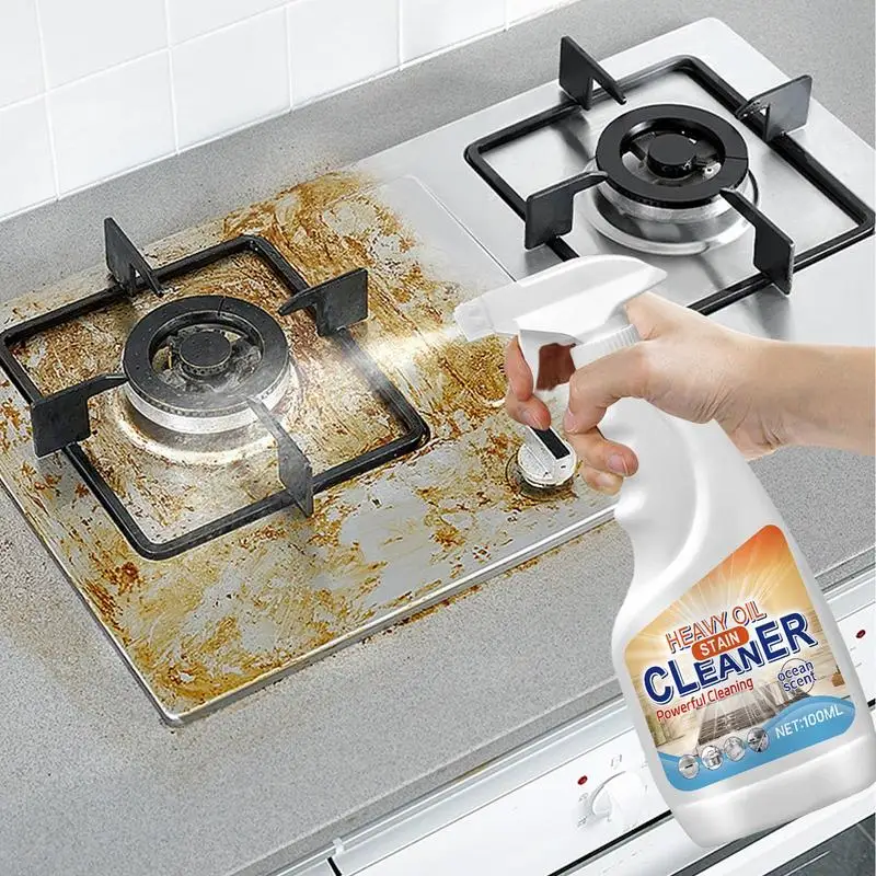 Heavy Oil Stain Cleaner Kitchen Powerful Stain Removal Cleaner Rinse Free Bubble Cleaner Kitchen Grease Cleaner Stain Remover