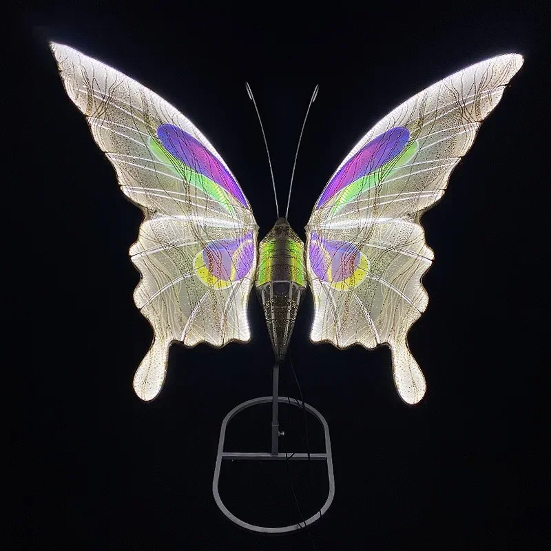 Led Electric Luminous Butterfly Lights Road Guide Lighting Butterfly for Party Wedding Decor Wedding Background Decorative Props