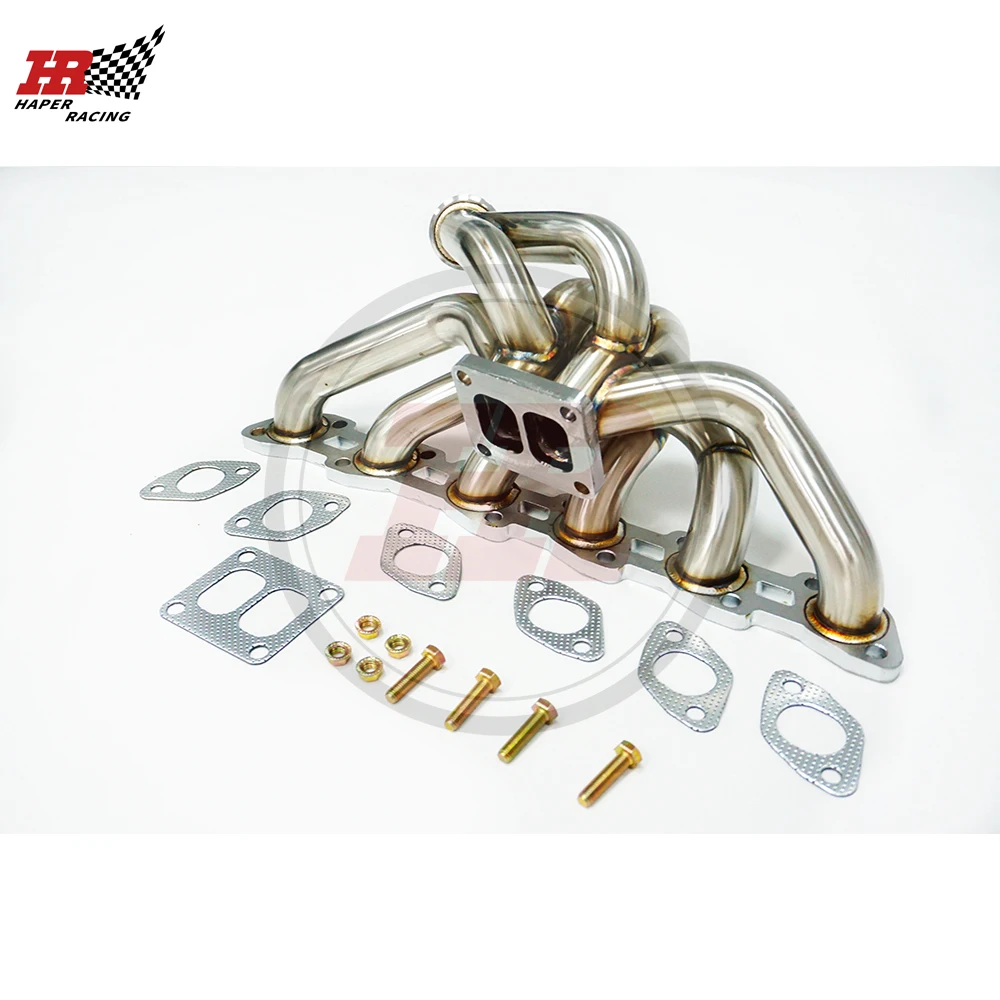 Haper Racing SS321 42mm Top Mount  T4 Twin Scroll Flange Exhaust Manifold For R31 R32 RB20DET RB25DET 240sx S13 S14 1989-1999