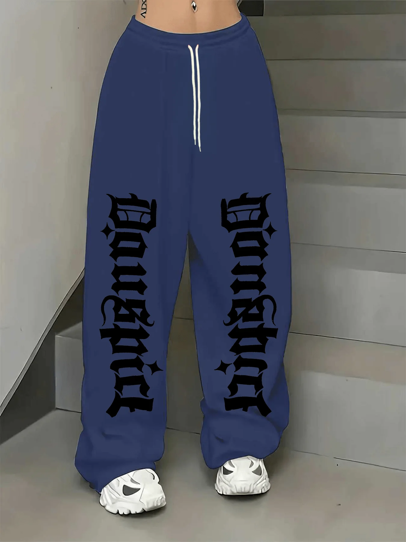 Vintage Hip-hop Street Dance Sweatpants Women's And Kids High Waist American Fashion Sports Pants New Spring Popular Print Pants