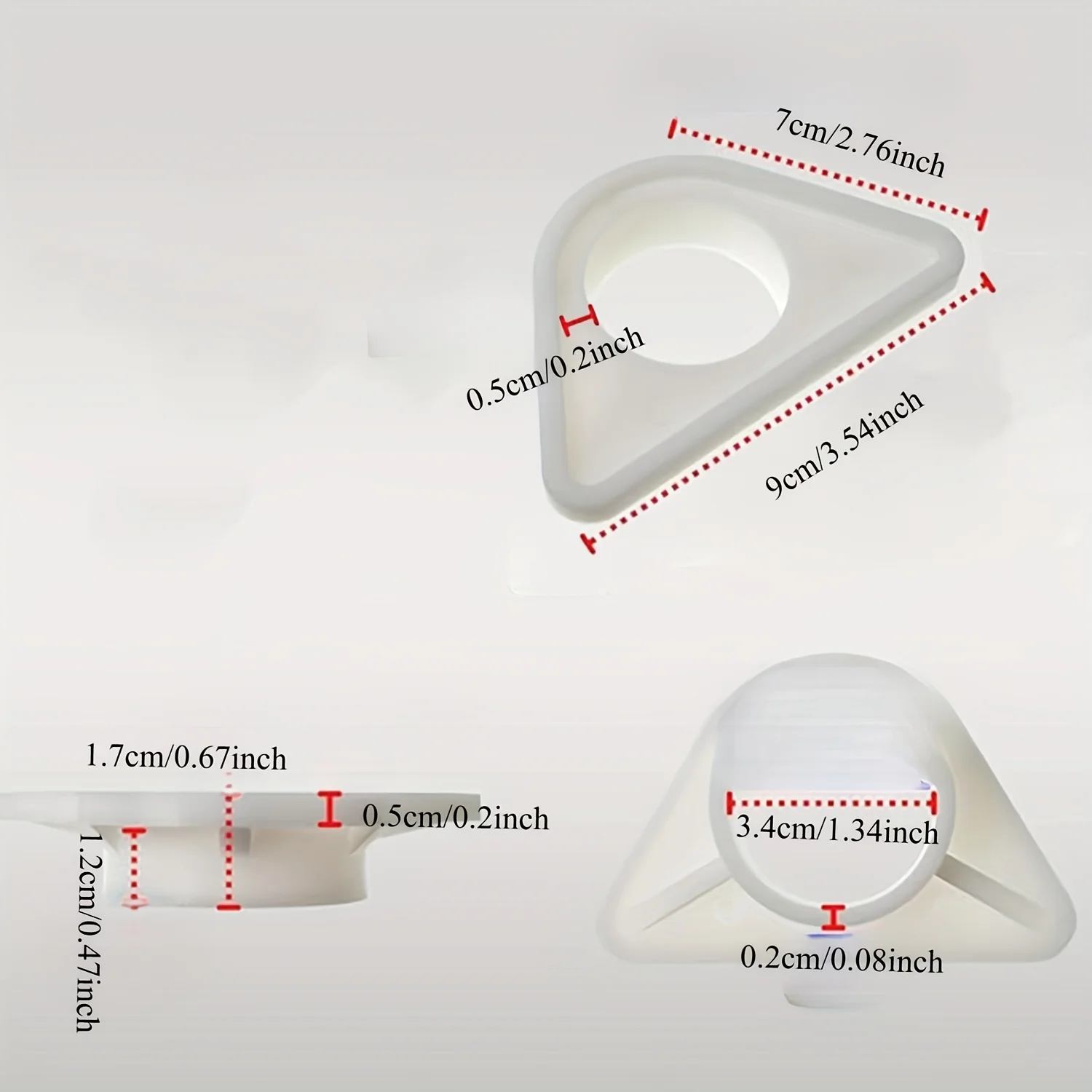 2pcs Stainless Steel Faucet Stabilizers With White Plastic Reinforcements Featuring A 34mm Inner Diameter Hole